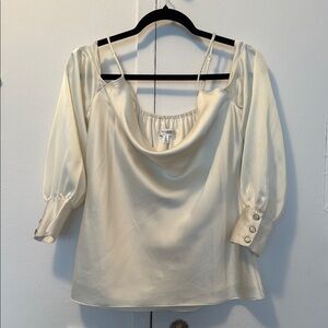 Milly Cream Cold Shoulder Women's Top